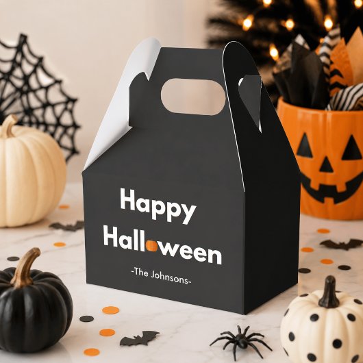 モダンハロウィンギフトボックス - 名前入り フェイバーボックス