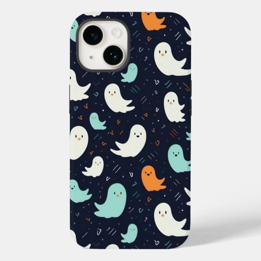 モダンハロウィンパターン おばけ Case-Mate iPhoneケース (裏面)
