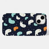 モダンハロウィンパターン おばけ Case-Mate iPhoneケース (裏面 (横))