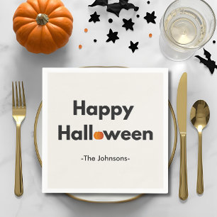 モダンハロウィンパーソナライズされたナプキンス スタンダードカクテルナプキン
