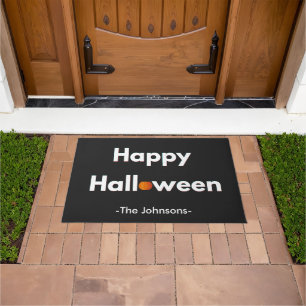 モダンハロウィンパーソナライズされた形式 ドアマット