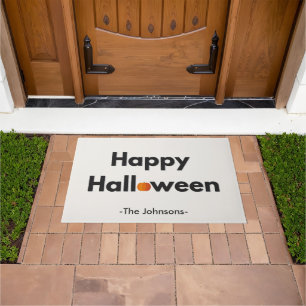 モダンハロウィンパーソナライズされた形式 ドアマット