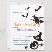モダンハロウィンパーティーのお知らせ – ミニマル  セーブザデート (正面)