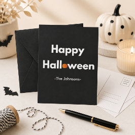 モダンハロウィンポストカード - 名前入り ポストカード