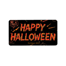 モダンハロウィンラベル シンプル ラベル