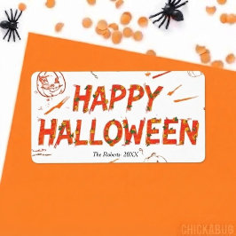 モダンハロウィンラベル シンプル ラベル
