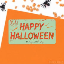 モダンハロウィンラベル シンプル