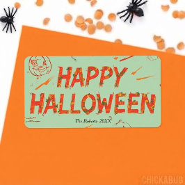 モダンハロウィンラベル シンプル ラベル