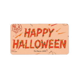 モダンハロウィンラベル シンプル ラベル
