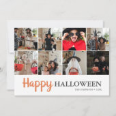 モダンハロウィン写真コラージュ カード (正面)