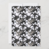 モダンハロウィン白黒幽霊パーティー 招待状 (裏面)