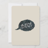 モダンハロウィン　簡単なほうきと魔女の帽子パーティー 招待状 (裏面)