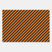 モダンハロウィーンオレンジブラックパターカスタムン文字 ラッピングペーパーシート (正面3)