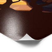 モダンハロウィーンブラックキャット フォトプリント            (角)