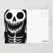 モダンハローウィンパーティデビルスカル ポストカード (裏面)