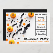 モダンハローウィンパーティ 招待状 (正面/裏面)
