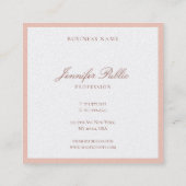 モダンハンドスクリプエレガントトテンプレートパール仕上げ スクエア名刺 (裏面)