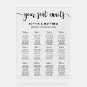 モダンハンドレタリング結婚式の座席表の看板 アクリルサイン (正面)