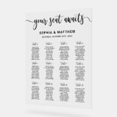 モダンハンドレタリング結婚式の座席表の看板 アクリルサイン (傾斜)