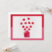 モダンハーツ カラー ブロック バレンタインデー カード (正面/裏面インサイチュ)