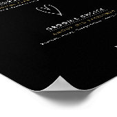 モダンハーツ ブラック ホワイト ウェディング シグネチャードリンク ポスター (角)