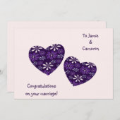 モダンハートおめでとう 招待状 (正面/裏面)