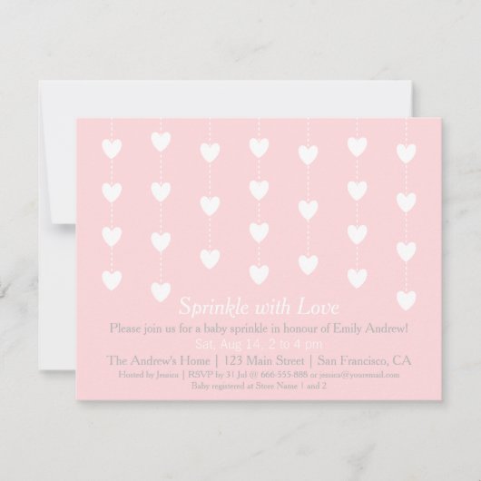 モダンハートのラブ招待状 招待状 (正面)