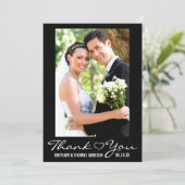 モダンハートの写真結婚カードWに感謝 サンキューカード (スタンド正面)
