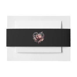 モダンハートの結婚バラ 招待状ベリーバンド