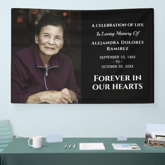 モダンハートカスタムの葬儀で永遠に撮った 横断幕 (トレードショー)