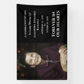 モダンハートカスタムの葬儀で永遠に撮った 横断幕 (縦)