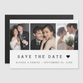 モダンハートカスタム白黒結婚写真 (正面/裏面)