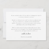 モダンハートカリグラフィー 結婚写真 案内状 (裏面)