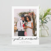 モダンハートカリグラフィー 結婚写真 案内状 (スタンド正面)