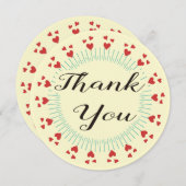 モダンハートサンキューカード サンキューカード (正面/裏面)