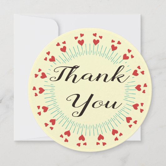 モダンハートサンキューカード サンキューカード (正面)