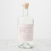 モダンハートサンキューライクバラ金ゴールド リキュールボトルラベル (正面)