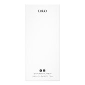 モダンハートスクリプトとロゴのミニマル価格リスト ラックカード (裏面)