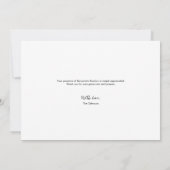 モダンハートスクリプトカスタマイズ可能な少年バプテスマ写真 サンキューカード (裏面)