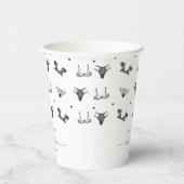 モダンハートスクリプト&ブラックランジェリー ブライダルシャワー 紙コップ (右)