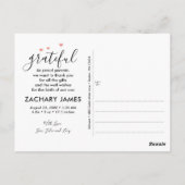 モダンハートスターフォト出生発表 ポストカード (裏面)