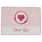 モダンハートストライプ サンクス ラージペーパーバッグ (裏面)