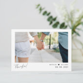 モダンハートス結婚クリプトの写真サンキューカード サンキューカード (スタンド正面)