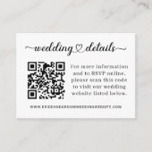 モダンハートス結婚クリプトの詳細QRコード エンクロージャーカード (正面)