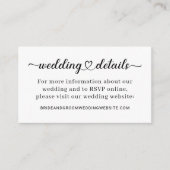 モダンハートス結婚クリプト詳細Webサイト エンクロージャーカード (正面)