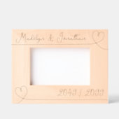 モダンハートス結婚ヴァレンティネス記念日 レーザー彫刻フレーム (正面)