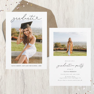 モダンハートタイポグラフィ 招待状