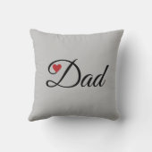 モダンハートパパオンシルバーグレー クッション (裏面)