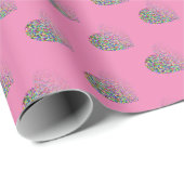 モダンハートピンク模様の包み紙 ラッピングペーパー (ロールコーナー)