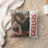 モダンハートフォトシスターギフト クッション (ブランケット)